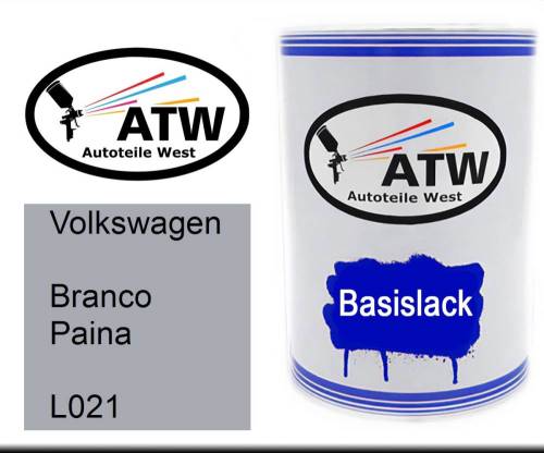 Volkswagen, Branco Paina, L021: 500ml Lackdose, von ATW Autoteile West.